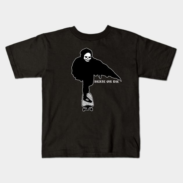 Skate or Die Kids T-Shirt by JCerros